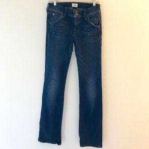 Hudson Mini Boot-Cut Size 27 Med Dark Wash Jeans